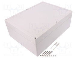 Enclosure: multipurpose; X: 232mm; Y: 302mm; Z: 110mm; TG PC; grey