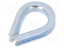 Thimble for rope; steel; for rope; Ørope: 3mm; zinc; DIN6899B
