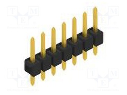 Connector: pin strips; pin header; male; PIN: 7; 2.54mm; THT; 1x7