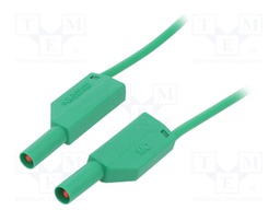 Test lead; PVC; 0.5m; green; 32A; Type: with 4mm axial socket