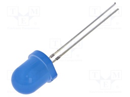LED; 8mm; blue; blinking; 330÷500mcd; 60°; 3÷5V; 20mA; Front: convex