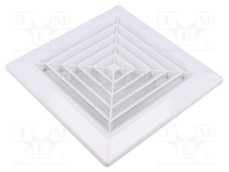 Guard; ABS; Ø100mm; snap fastener; white; Body dim: 174x174x35mm