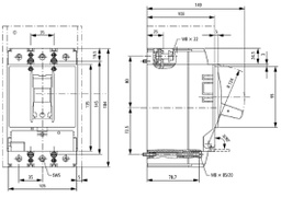 Switch-disconnector; Poles: 3; screw type; Inom: 200A; N; IP20