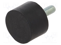Vibroisolation foot; Ø: 25mm; H: 17mm; Shore hardness: 40±5; 282N
