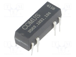 Relay: reed; SPDT; Ucoil: 12VDC; 400mA; max.100VDC; 5W; Rcoil: 500Ω