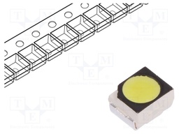 LED; SMD; 3528,PLCC2; white cold; 2200÷3000mcd; 120°; 20mA; 108mW