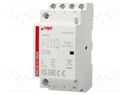 Contactor: 4-pole installation; 25A; 24VDC; NC + NO x3; IP20