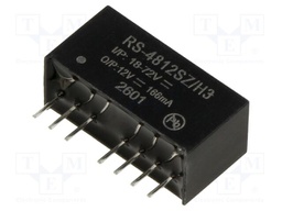 Converter: DC/DC; 2W; Uin: 18÷72V; Uout: 12VDC; Iout: 166mA; SIP8