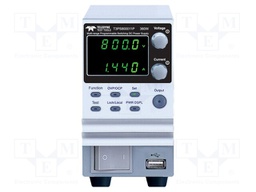 Power supply: programmable laboratory; 0÷800VDC; 0÷1.44A; 360W