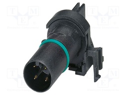 Connector: M12; contact insert; PIN: 4; 250V; angled; IP67; THT; 4A