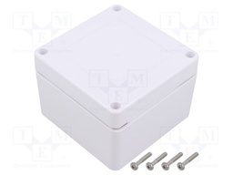 Enclosure: multipurpose; X: 90mm; Y: 90mm; Z: 60mm; ZP; ASA; white