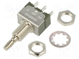 Switch: push-button; Pos: 2; SPDT; 3A/125VAC; ON-(ON); 1GΩ