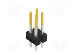 Connector: pin strips; pin header; male; PIN: 4; 2.54mm; THT; 2x2