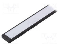 Profiles for LED modules; white; surface; black; L: 1m; aluminium