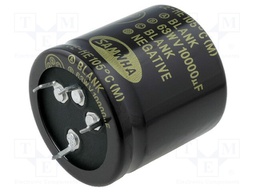 Capacitor: electrolytic; SNAP-IN; 10000uF; 63VDC; Ø40x40mm; ±20%