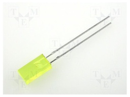 LED; rectangular; 5x2.5mm; yellow; 1.3÷8mcd; 110°; Front: flat; 20mA