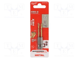 Drill bit; for metal,impact; Ø: 3.2mm; 2pcs.