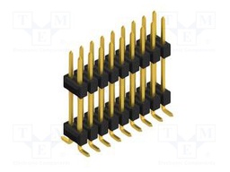 Connector: pin strips; pin header; male; PIN: 18; 2.54mm; SMT; 2x9