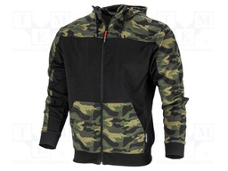 Hoodie; Size: S; camo green and black; 280g/m2
