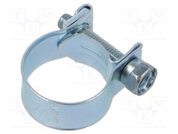 T-bolt clamp; W: 9mm; Clamping: 15÷17mm; zinc plated steel; Mini