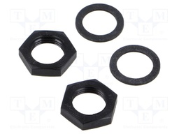 Nut M12; Thread: M12x1; PBT; 2pcs.