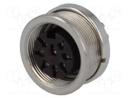 Connector: M16; female; for panel mounting,rear side nut; IP40