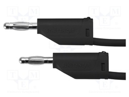 Test lead; PVC; 2m; black; 16A; 70VDC; Cond.cross sec: 1mm2; 33VAC