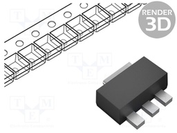 IC: voltage regulator; linear,fixed; 5V; 0.1A; SOT89; SMD; AS78LXX