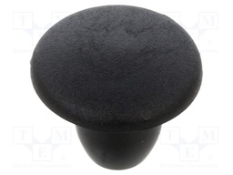 Accessories: stopper; H: 7mm; push-in; Flange dia: 11mm; black; LDPE