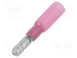 Terminal: round; male; Ø: 5mm; 0.5÷1.5mm2; crimped; for cable; red