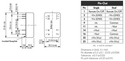 Converter: DC/DC; 12W; Uin: 18÷36V; Uout: 12VDC; Uout2: -12VDC; DIP24