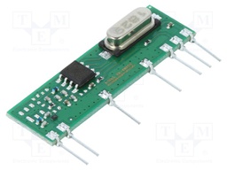 Module: RF; FM receiver; AM,ASK; 433.92MHz; -112dBm; 5VDC; 4.3mA