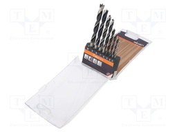 Drill set; Application: for wood,for chipboard; Pcs: 8; Mat: steel