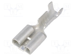 Terminal: flat; 6.3mm; 0.8mm; female; 0.5÷1.5mm2; crimped; straight