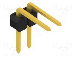 Connector: pin strips; pin header; male; PIN: 2; 2.54mm; THT; 1x2