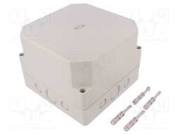Enclosure: multipurpose; X: 180mm; Y: 182mm; Z: 137mm; TK PS; grey
