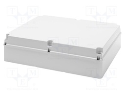Enclosure: junction box; wall mount; plastic; grey