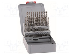 Drill set; for metal; high speed steel cobalt HSS-Co; 1÷5.9mm