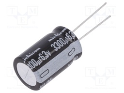 Capacitor: electrolytic; THT; 3300uF; 6.3VDC; Ø16x25mm; ±20%