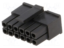 Plug; wire-board; female; 3mm; PIN: 12; w/o contacts; for cable; 5A