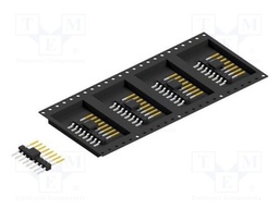 Connector: pin strips; pin header; male; PIN: 8; 2.54mm; SMT; 1x8