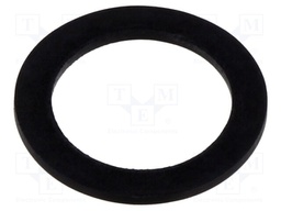 Gasket; NBR rubber; Thk: 1.5mm; Øint: 18.5mm; M20; black