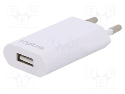 Power supply: switched-mode; 5VDC; 1A; Out: USB A socket; 5W