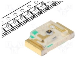 IR transmitter; 940nm; transparent; 1.2mW; 120°; SMD; 20mA