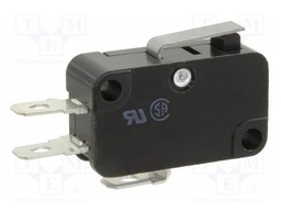 Microswitch SNAP ACTION; with short lever; SPDT; 10A/250VAC
