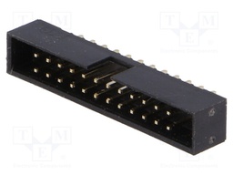 Socket; IDC; male; PIN: 24; straight; THT; gold-plated; 2mm