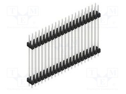 Connector: pin strips; pin header; male; PIN: 42; 2.54mm; THT; 2x21