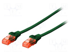 Patch cord; U/UTP; 5e; stranded; CCA; PVC; green; 1.5m; 26AWG
