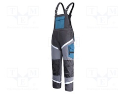 Dungarees; Size: XXXL; black-grey-turquoise; furlined; 275g/m2