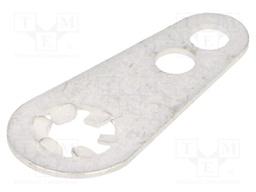 Solder lug terminal; 0.45mm; M3; Ø: 3.1mm; soldering; screw; brass